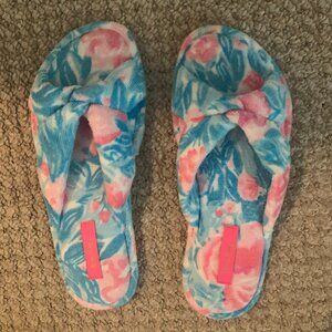 Lilly Pulitzer Slippers In Sea Glass Rainforest Retreat